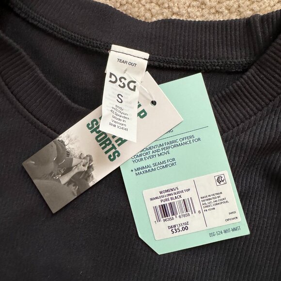 Long sleeve fitted cropped workout top - Picture 2 of 2